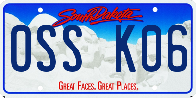 SD license plate 0SSK06