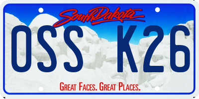 SD license plate 0SSK26