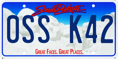 SD license plate 0SSK42