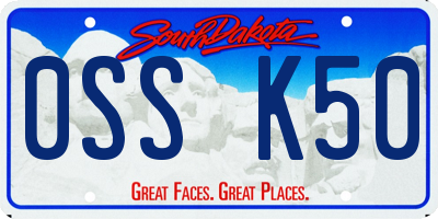 SD license plate 0SSK50