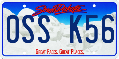 SD license plate 0SSK56