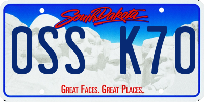 SD license plate 0SSK70