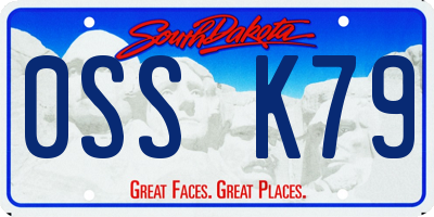 SD license plate 0SSK79