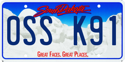 SD license plate 0SSK91