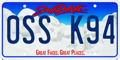 SD license plate 0SSK94