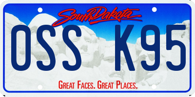 SD license plate 0SSK95