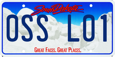 SD license plate 0SSL01