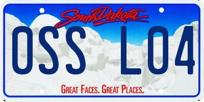 SD license plate 0SSL04
