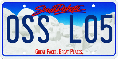 SD license plate 0SSL05