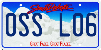 SD license plate 0SSL06
