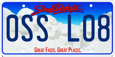 SD license plate 0SSL08