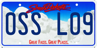 SD license plate 0SSL09