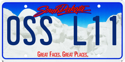 SD license plate 0SSL11