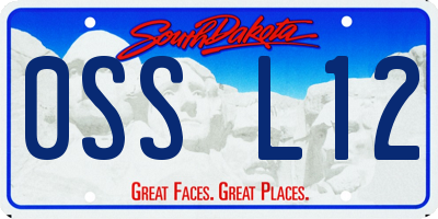 SD license plate 0SSL12