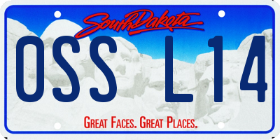 SD license plate 0SSL14