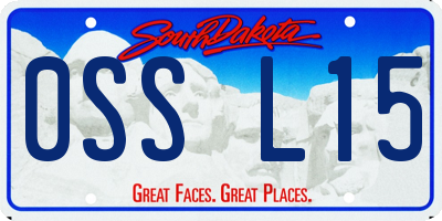 SD license plate 0SSL15