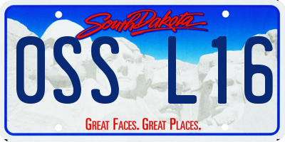 SD license plate 0SSL16