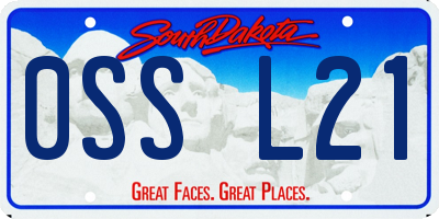 SD license plate 0SSL21