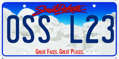SD license plate 0SSL23
