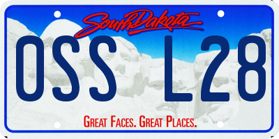SD license plate 0SSL28