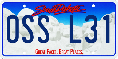 SD license plate 0SSL31