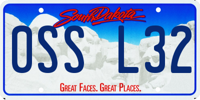 SD license plate 0SSL32