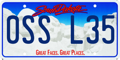 SD license plate 0SSL35