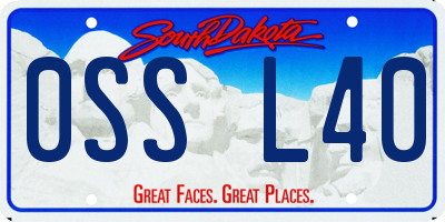 SD license plate 0SSL40