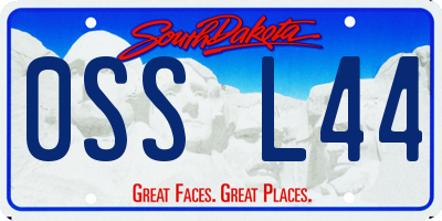SD license plate 0SSL44
