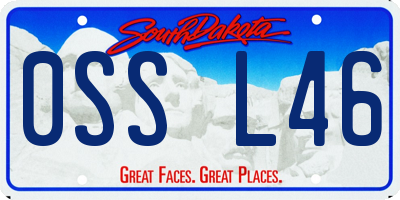 SD license plate 0SSL46