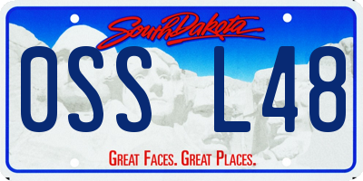 SD license plate 0SSL48