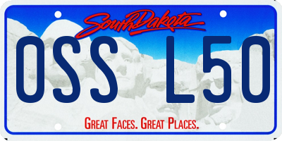 SD license plate 0SSL50
