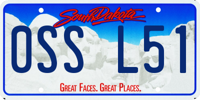 SD license plate 0SSL51