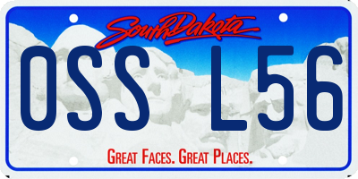 SD license plate 0SSL56