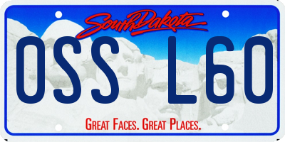 SD license plate 0SSL60