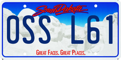 SD license plate 0SSL61