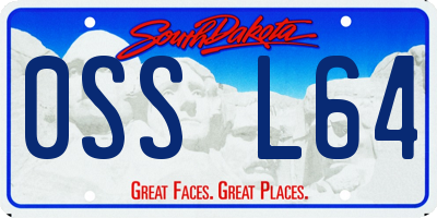 SD license plate 0SSL64