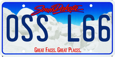 SD license plate 0SSL66
