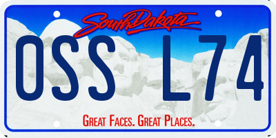 SD license plate 0SSL74