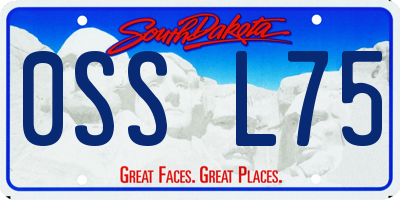 SD license plate 0SSL75
