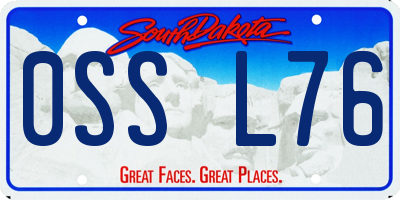 SD license plate 0SSL76