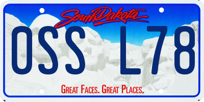 SD license plate 0SSL78