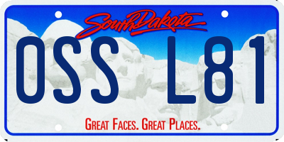 SD license plate 0SSL81