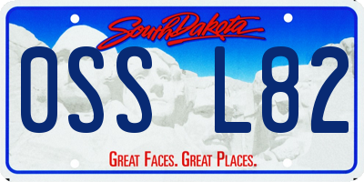 SD license plate 0SSL82
