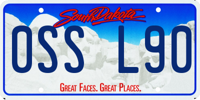 SD license plate 0SSL90