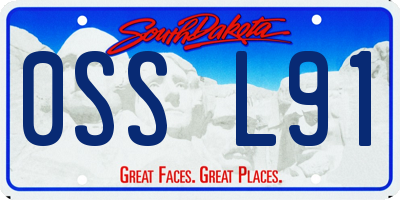 SD license plate 0SSL91
