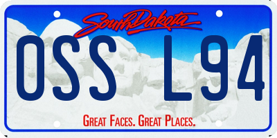 SD license plate 0SSL94
