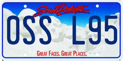 SD license plate 0SSL95