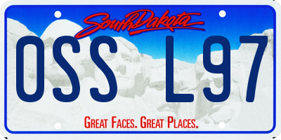 SD license plate 0SSL97