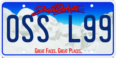 SD license plate 0SSL99